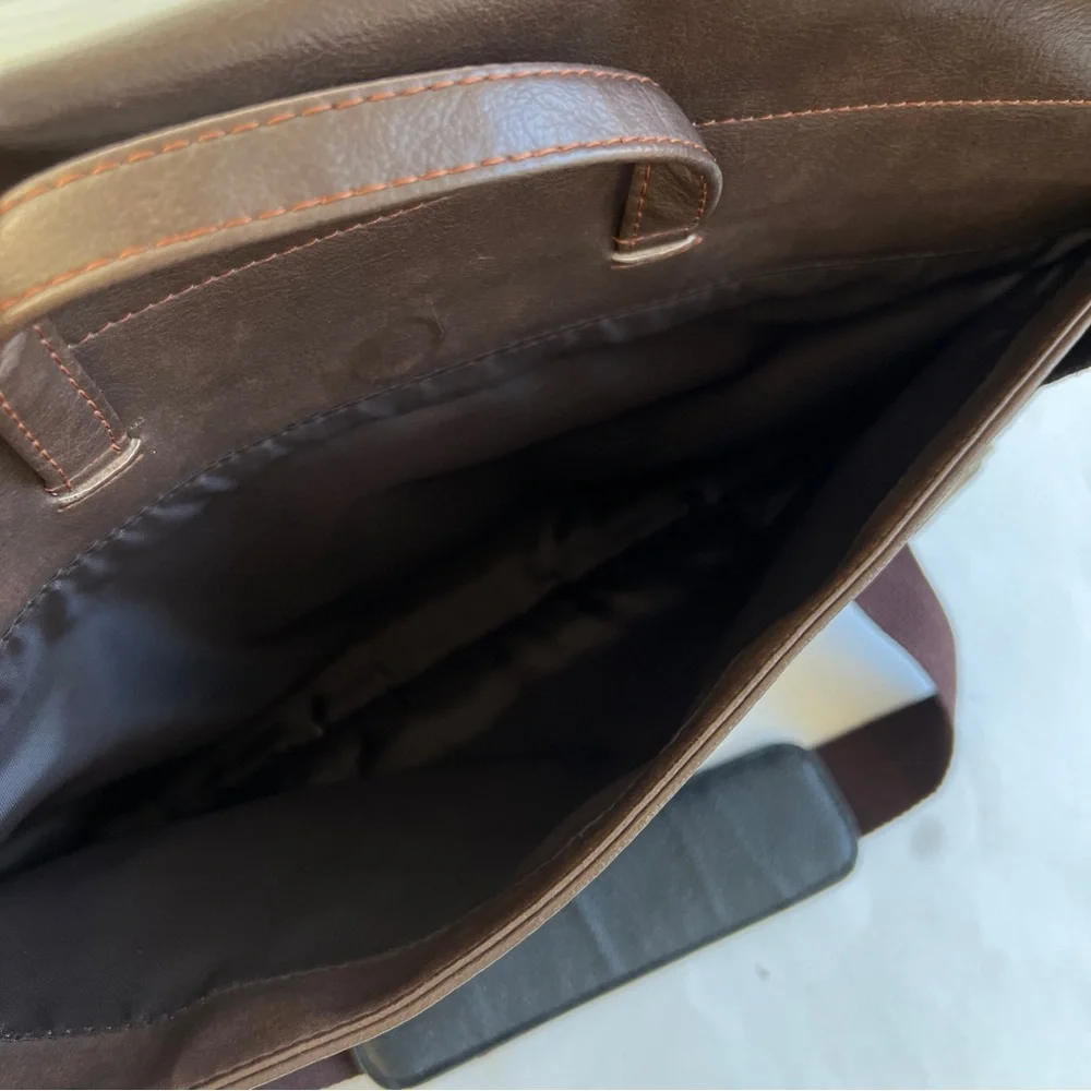 Singularity University Messenger Bag Genuine Leather Travel Laptop Shoulder Bag